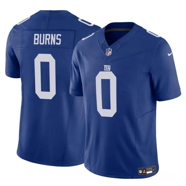 Men's New York Giants #0 Brian Burns Blue 2023 F.U.S.E. Vapor Untouchable Limited Football Stitched Jersey